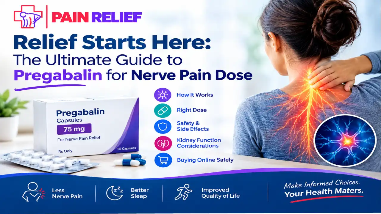 Pregabalin for nerve pain dose guide with a woman experiencing neck and shoulder nerve pain