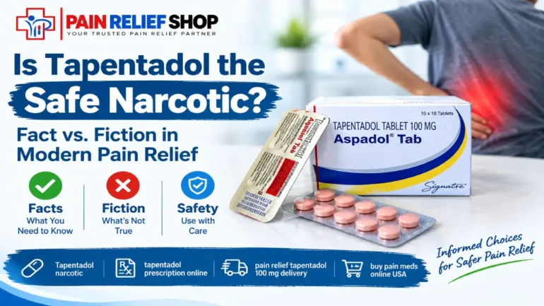 Is Tapentadol the Safe Narcotic? Fact vs. Fiction in Modern Pain Relief – Pain Relief Shop infographic